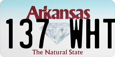 AR license plate 137WHT