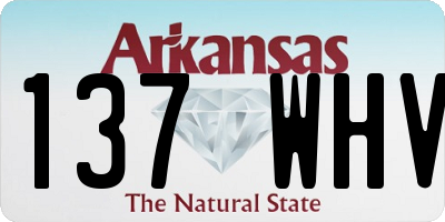 AR license plate 137WHV