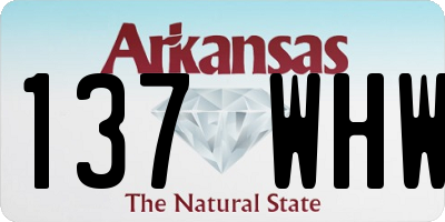 AR license plate 137WHW