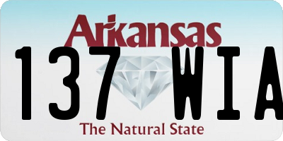 AR license plate 137WIA