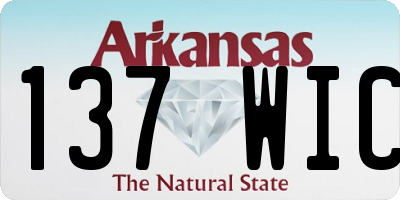 AR license plate 137WIC
