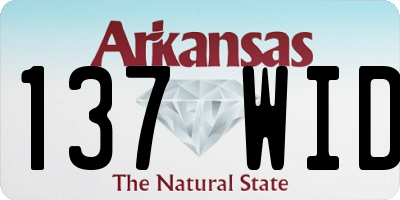 AR license plate 137WID
