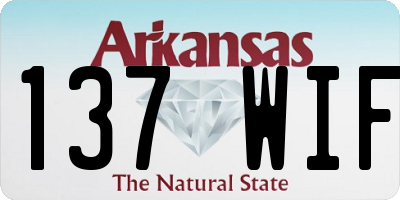 AR license plate 137WIF