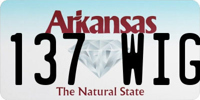 AR license plate 137WIG