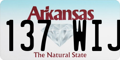 AR license plate 137WIJ