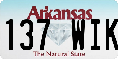 AR license plate 137WIK
