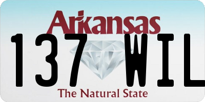 AR license plate 137WIL