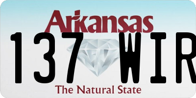 AR license plate 137WIR