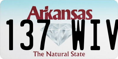 AR license plate 137WIV