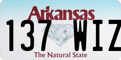 AR license plate 137WIZ