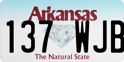 AR license plate 137WJB