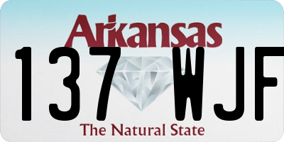 AR license plate 137WJF