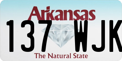 AR license plate 137WJK