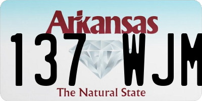 AR license plate 137WJM