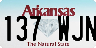 AR license plate 137WJN