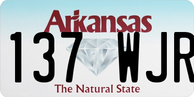 AR license plate 137WJR
