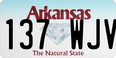 AR license plate 137WJV