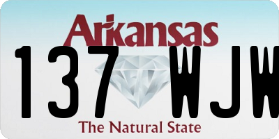 AR license plate 137WJW