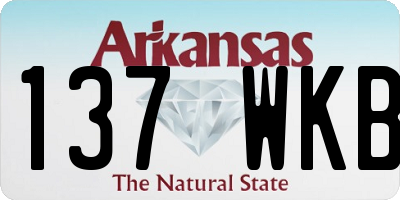 AR license plate 137WKB