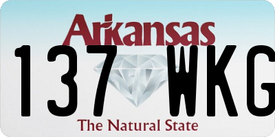 AR license plate 137WKG