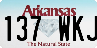 AR license plate 137WKJ