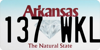 AR license plate 137WKL