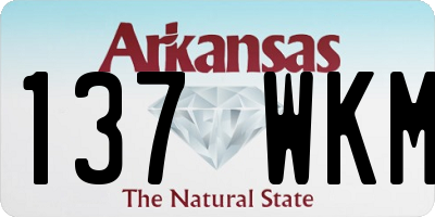 AR license plate 137WKM