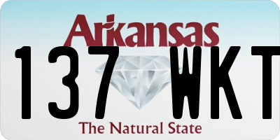 AR license plate 137WKT