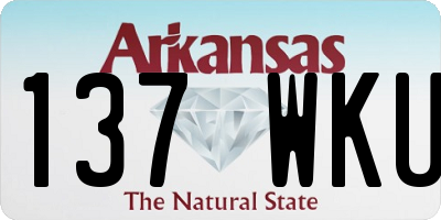 AR license plate 137WKU