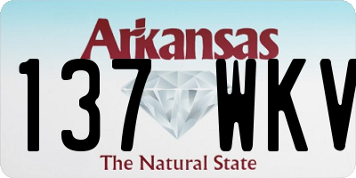 AR license plate 137WKV