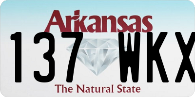 AR license plate 137WKX