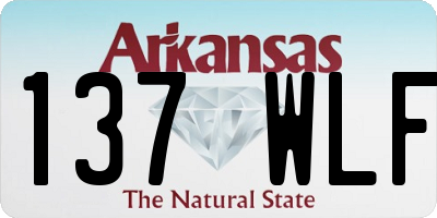 AR license plate 137WLF
