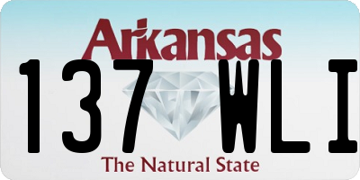 AR license plate 137WLI
