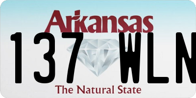 AR license plate 137WLN