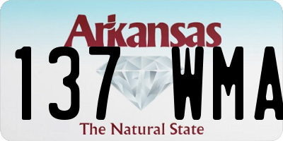 AR license plate 137WMA