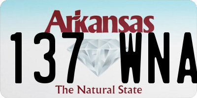 AR license plate 137WNA
