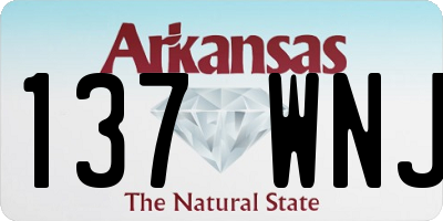 AR license plate 137WNJ