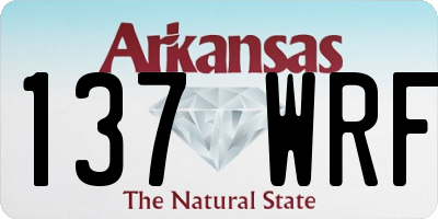 AR license plate 137WRF