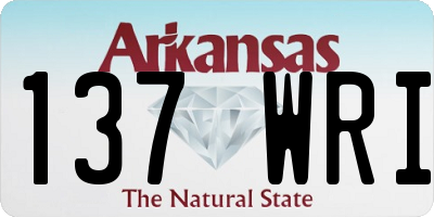 AR license plate 137WRI