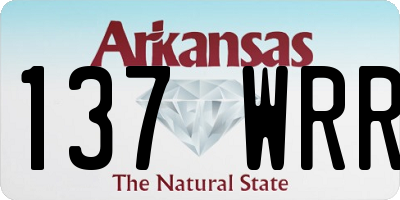 AR license plate 137WRR