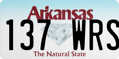 AR license plate 137WRS