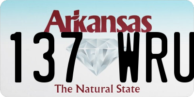 AR license plate 137WRU