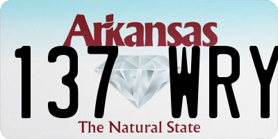 AR license plate 137WRY