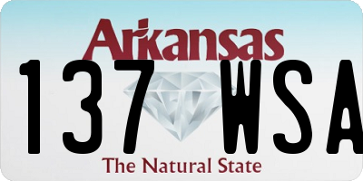 AR license plate 137WSA