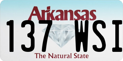 AR license plate 137WSI