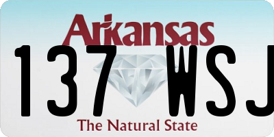 AR license plate 137WSJ