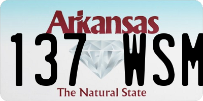 AR license plate 137WSM