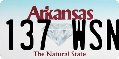 AR license plate 137WSN