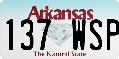 AR license plate 137WSP