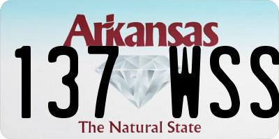 AR license plate 137WSS